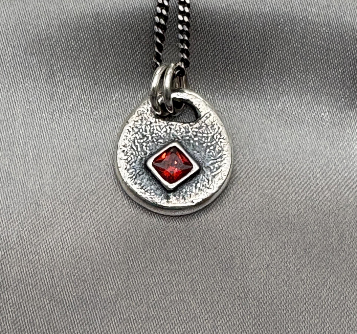 Unique Teardrop Silver Pendant Necklace, Handmade Silver Charm, Minimalist, Original Design by Liliane Ting