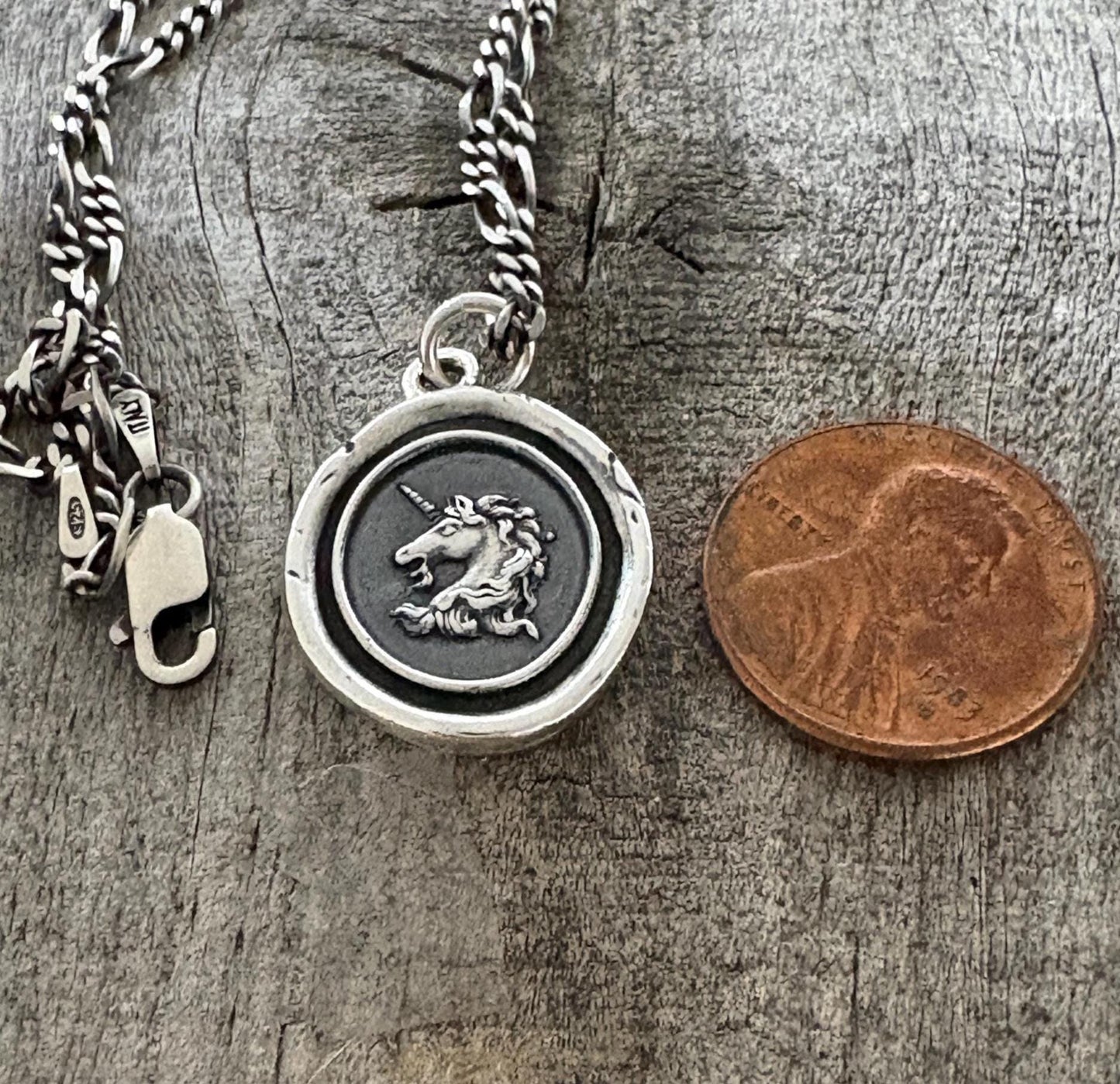 Silver Unicorn Pendant – Handmade Fantasy Necklace – Symbol of Magic, Purity, and Wonder - Original Design by Liliane Ting