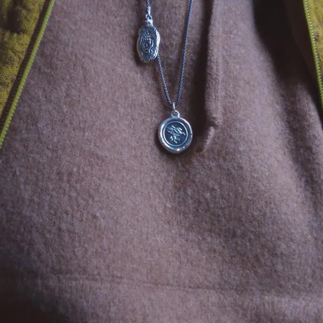 Pegasus - Flying Horse - Celestial - Wax Seal Necklace Pendant, Handmade Silver Talisman, Heirloom, Original Design Liliane Ting LT051