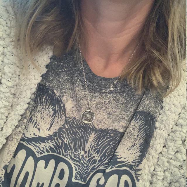 Crescent New Moon Necklace, Wax Seal Pendant/Wings /Latin Motto/Handmade Silver Talisman/Intaglio Seal Original Design LT056