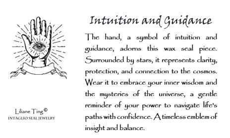 Magic Hand Star Celestial Wax Seal Necklace Pendant, Handmade Silver Talisman, Intaglio Seal Heirloom, Original Design Liliane Ting LT028