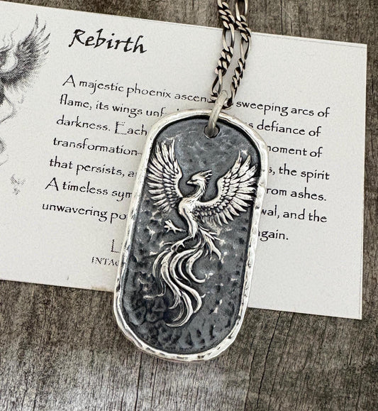Handcrafted Silver Phoenix Pendant – Rebirth Symbol | Limited Edition Talisman Necklace for Strength & Renewal Original Design LT146