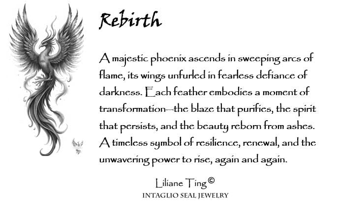 Silver Phoenix Pendant – Rebirth and Strength Handmade Necklace – Mythical Bird Jewelry Renewal & Transformation Original Design LT147